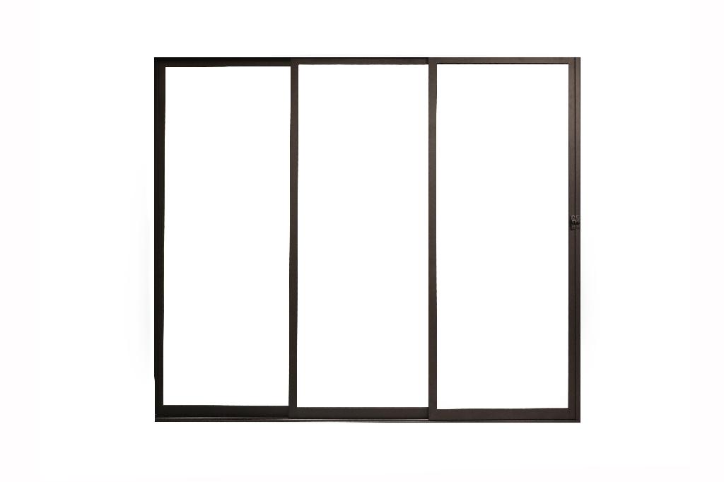 Pergola Skyvedørsett 270 cm 8mm herdet glass sort