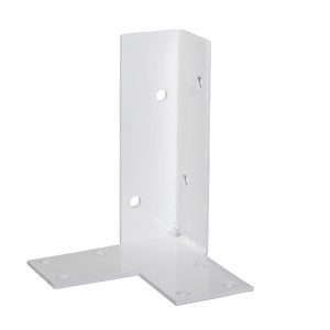 Stolpefot m/plate hjørne – hvit