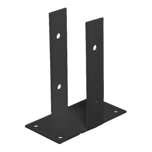 Stolpefot m/plate 90mm – sort
