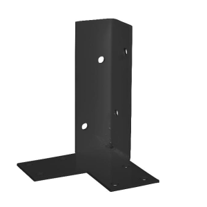 Stolpefot m/plate hjørne – sort