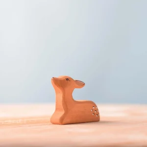 Trefigur Rådyrkalv Liggende Naturlig | Bumbu Toys