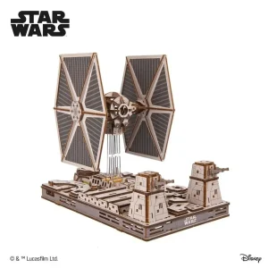 Ugears Tie Fighter Med Magnetisk Base Detaljert Modell
