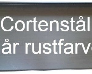 A-Side Corten 40cm høy, 80cm lang