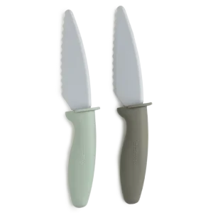Matlagingskniv for barn (2 pk) - Pistachio/dusty green