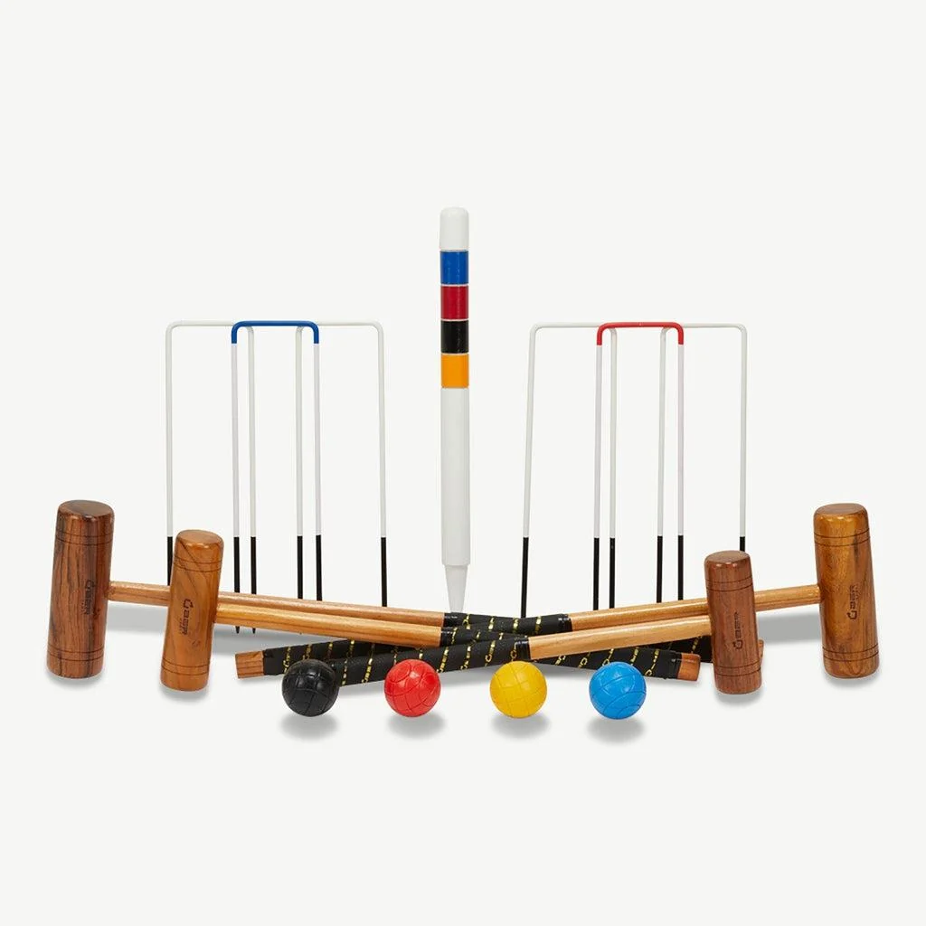Krokketsett Komplett Croquet Utendørs Familie Fire Køller | Uber Games - Image 5